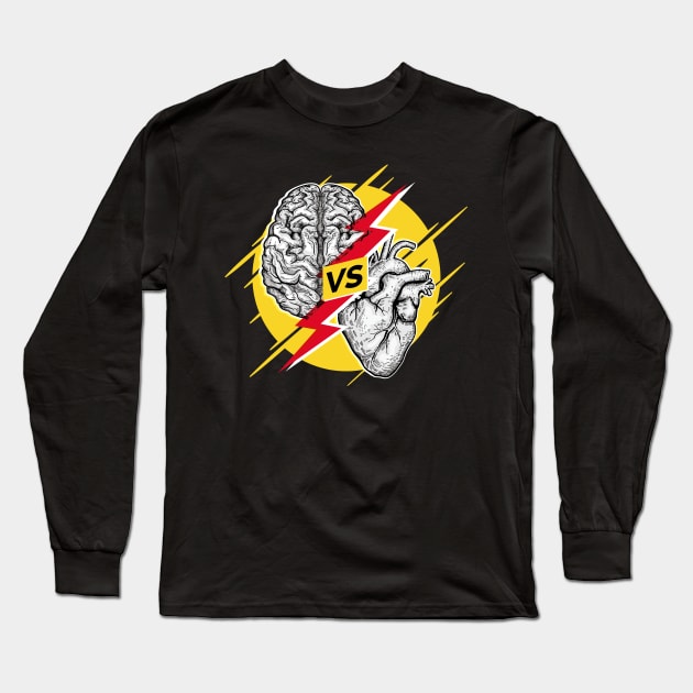brain pitted against a heart Long Sleeve T-Shirt by Mahmoud